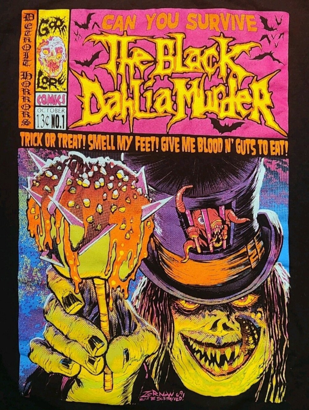 The Black Dahlia Murder Halloween Comic Band Shirt